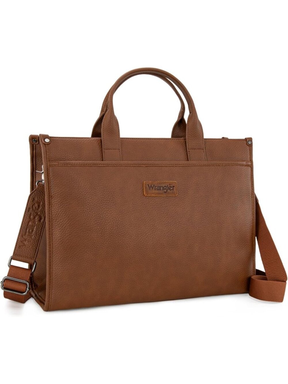 Women's Brown Business Briefcase Handbag Adjustable Shoulder Strap Tote Bag